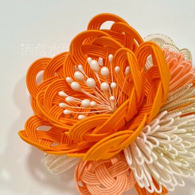 洒落水引髪飾り