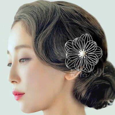 洒落水引髪飾り