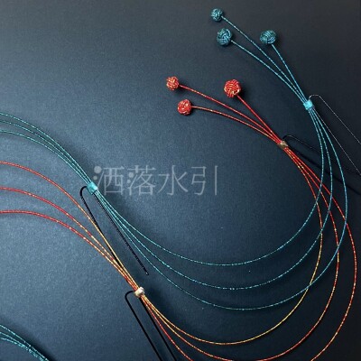 洒落水引髪飾り